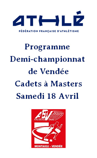 2026-04-18 - Programme Demi championnat de Vendee - Montaigu